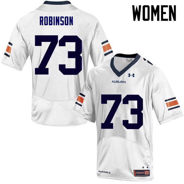 Auburn Tigers Women's Greg Robinson #73 White Under Armour Stitched College NCAA Authentic Football Jersey HCE6674TM